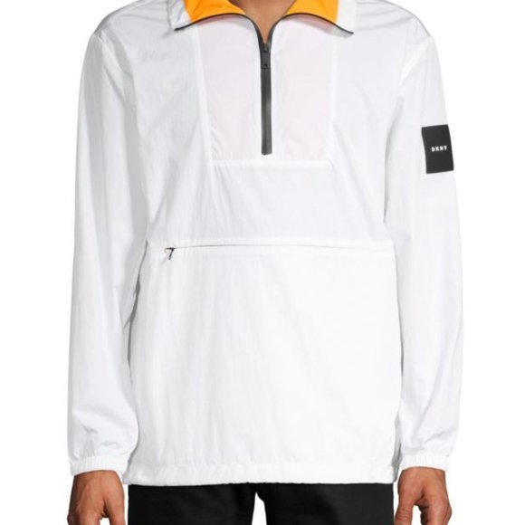 DKNY LOGO HALF-ZIP JACKET LARGE - Picture 2 of 2